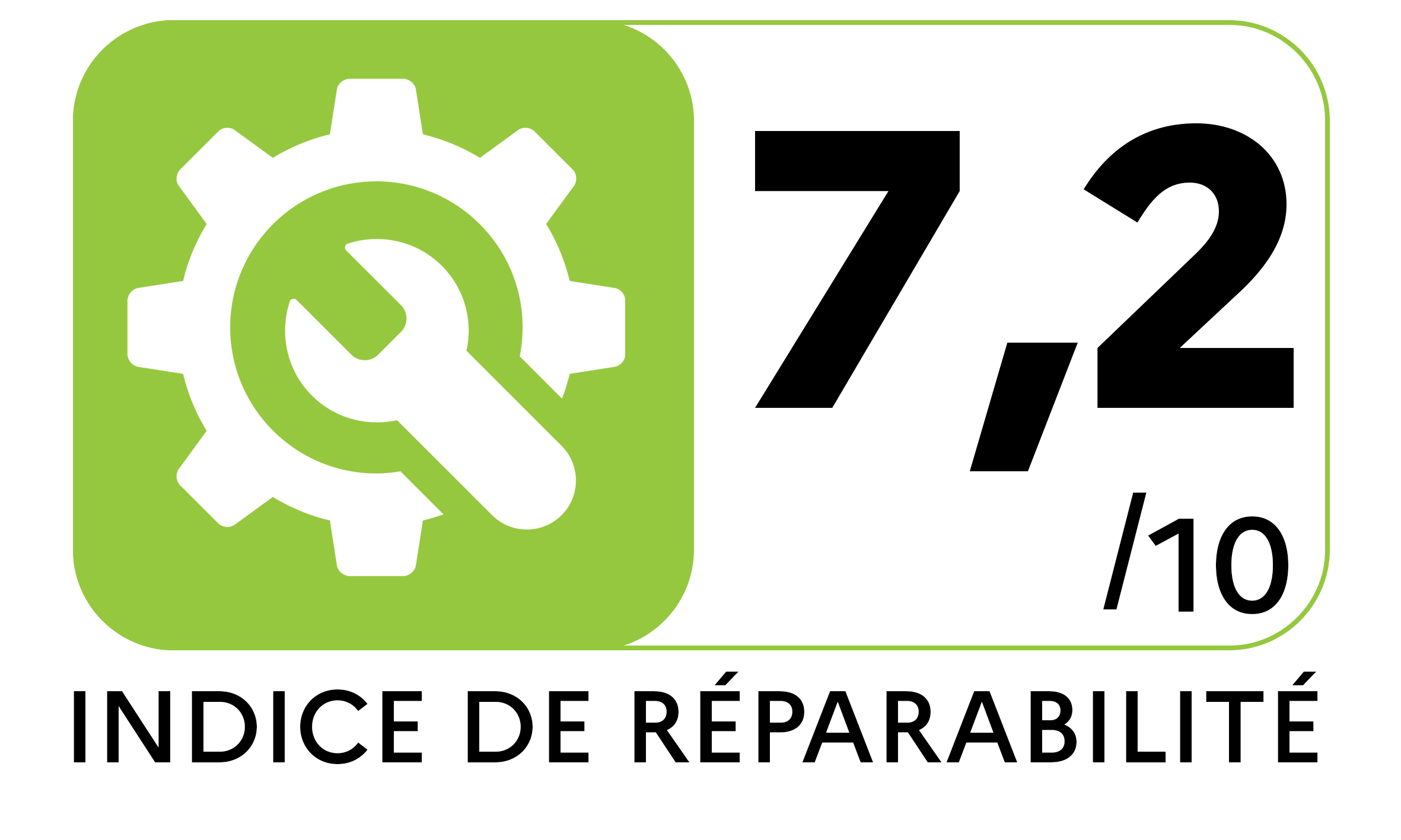 Indice réparabilité de 7.2