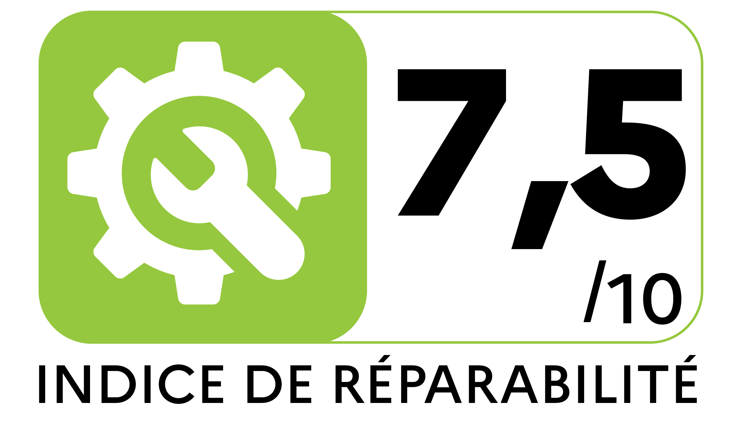 Indice réparabilité de 7.5