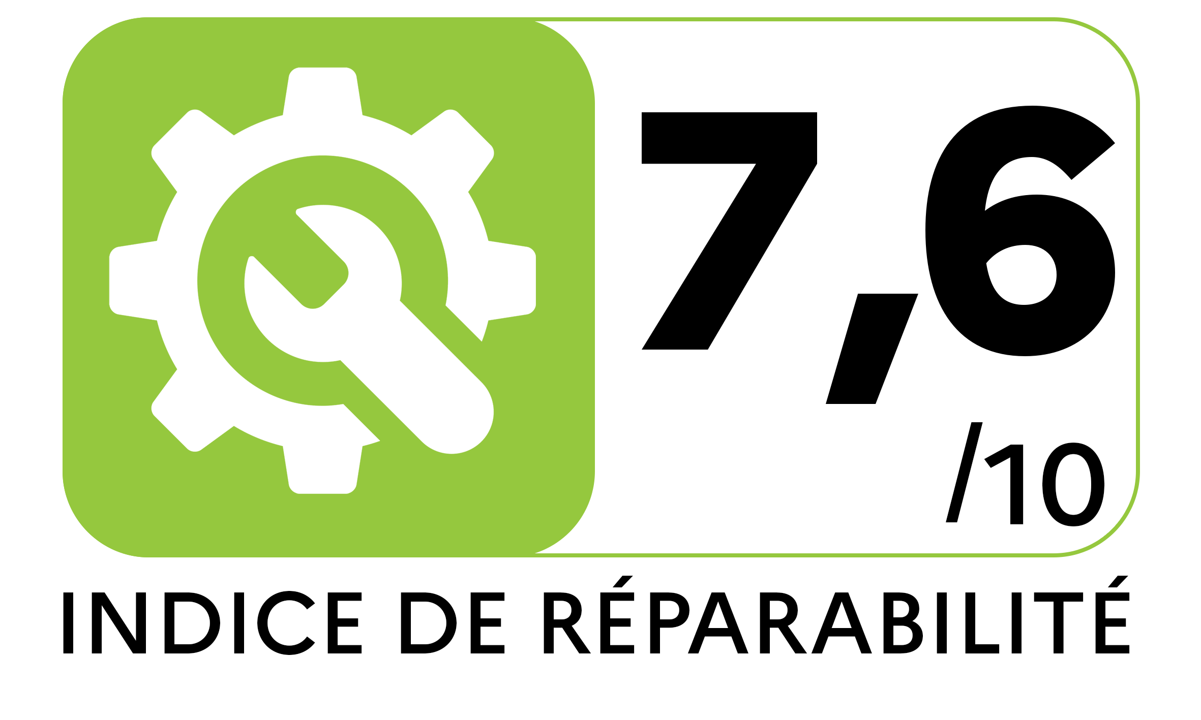 Indice réparabilité de 7.6