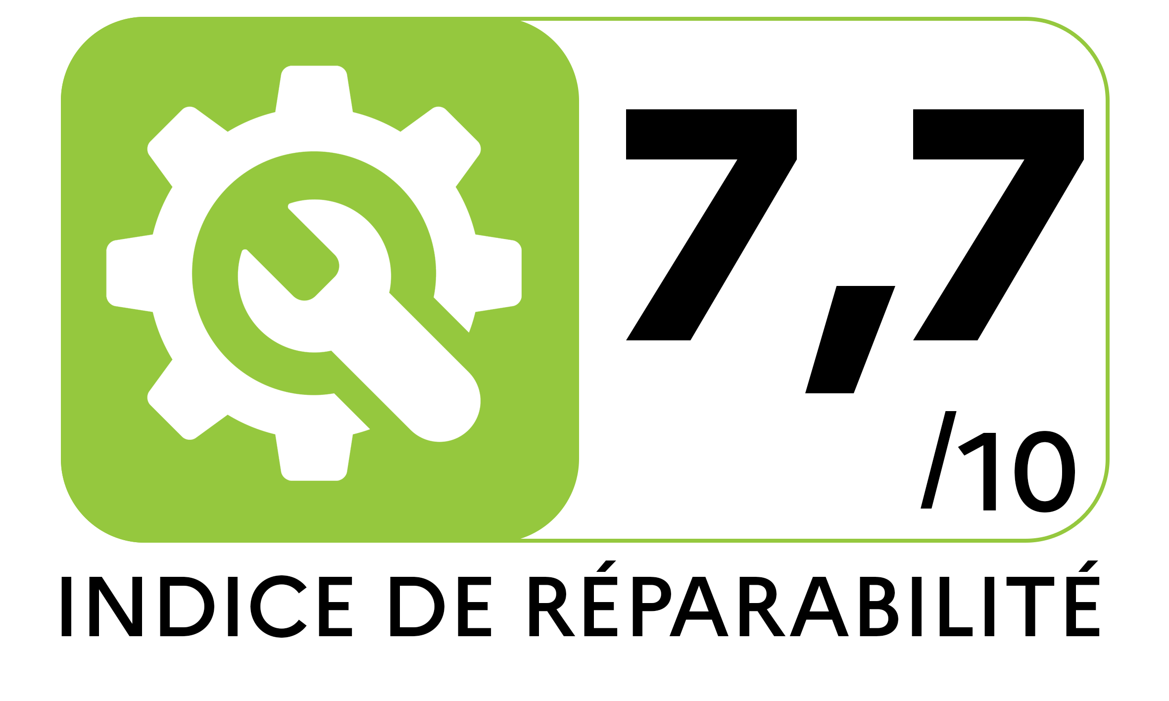 Indice réparabilité de 7.7