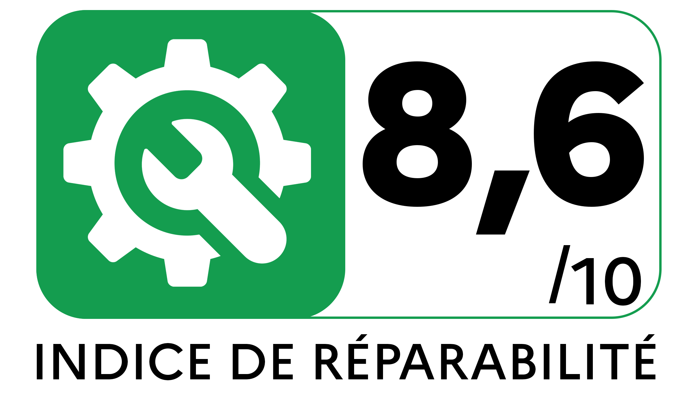 Indice réparabilité de 8.6